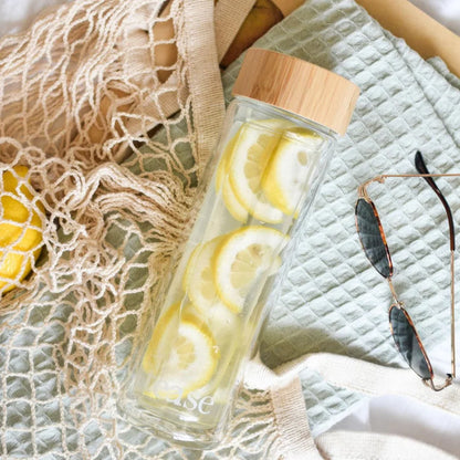 3 in 1 Sustainable Glass and Bamboo Tea Tumble